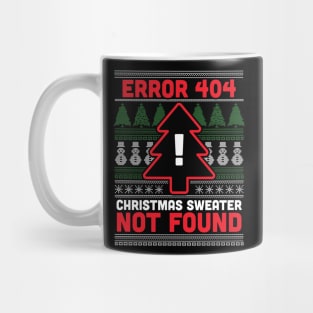 Error 404 Ugly Christmas Sweater Not Found - Computer Nerd Mug